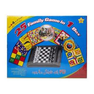 25 بازی خانوادگی در یک جعبه مناسب رده سنی 4 تا 99 سال | شهر اسباب بازی