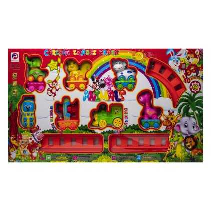 مجموعه موزیکال و چراغ دار قطار حیوانات باطری خور 37736-8 | شهر اسباب بازی