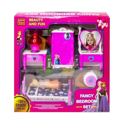 ست لوازم اتاق خواب و عروسک مناسب رده سنی +3 سال 1244 | شهر اسباب بازی