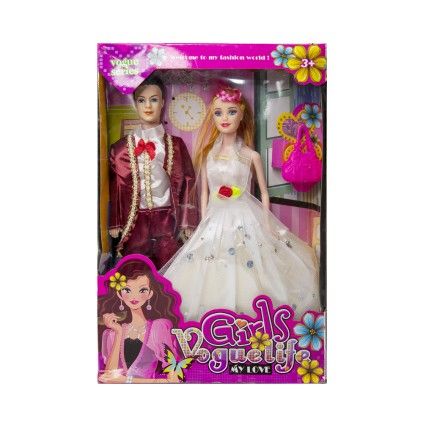 عروسک باربی عروس و داماد مد روز 36368vogue life | شهر اسباب بازی