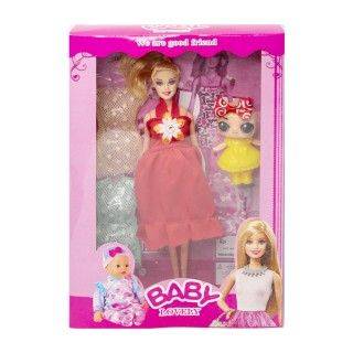 عروسک باربی حامله و بچه baby lovely 1537 | شهر اسباب بازی