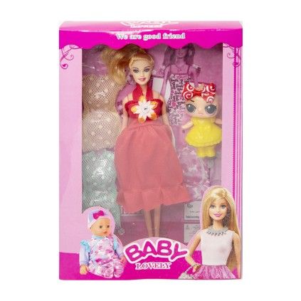 عروسک باربی حامله و بچه baby lovely 1537 | شهر اسباب بازی