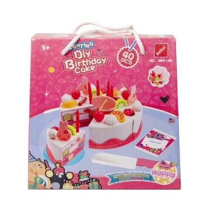 ست لوازم و کیک تولد 611DIY Birthday cake | شهر اسباب بازی