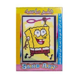 بسته سرگرمی هنر ماسه باب اسفنجی با 3 طرح آماده sand art | شهر اسباب بازی