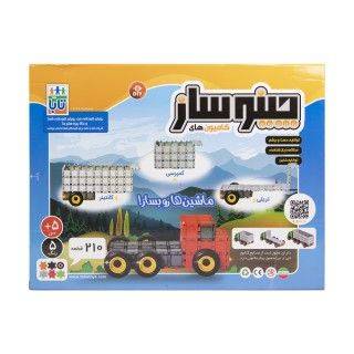 بسته لگوساختنی 210 تکه چینو ساز کامیون و تریلی تابا | شهر اسباب بازی