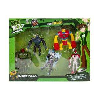 ست شخصیت فیگور انیمیشن بن تن 8905 ben ten super hero | شهر اسباب بازی