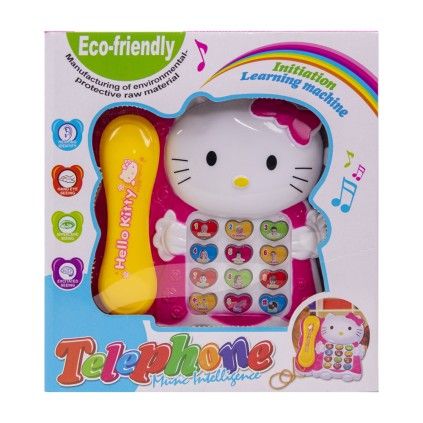 تلفن موزیکال هلو کیتی 8725 eco frindly hello kitty | شهر اسباب بازی