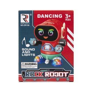 ربات رقصنده موزیکال و چراغدار 156 dancing rock robot | شهر اسباب بازی