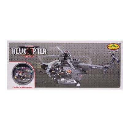 هواپیما هلیکوپتر نظامی موزیکال و چراغدار 92286 fighter helicopter | شهر اسباب بازی