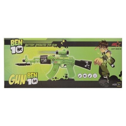 تفنگ کلاش موزیکال بن تن چراغدار 3500flash gun beh  | شهر اسباب بازی