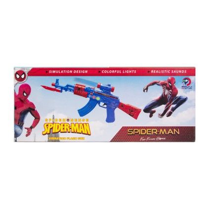تفنگ کلاش موزیکال اسپایدرمن چراغ دار3500 flash gun spiderman | شهر اسباب بازی