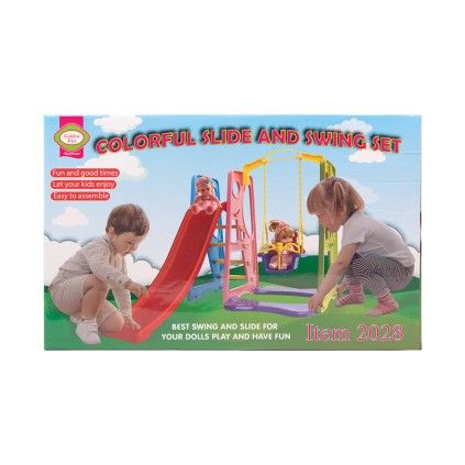 تاب و سرسره رنگی عروسک 2028 golden toys | شهر اسباب بازی