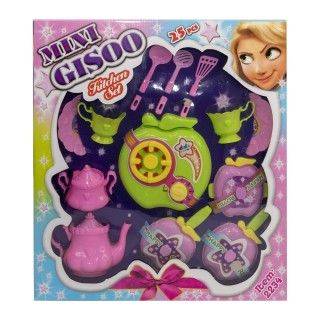 ست 25 تکه وسایل آشپزخانه مینی گیسو کمند | شهر اسباب بازی