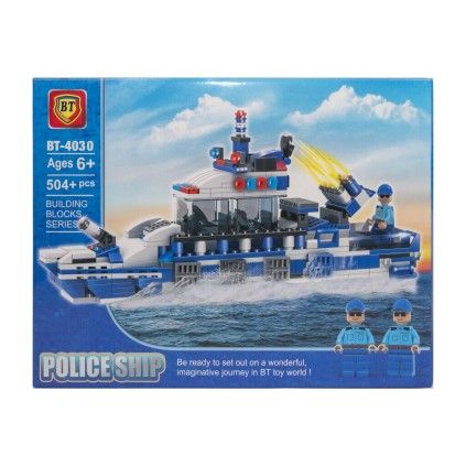 بسته لگو 504 تکه bt کشتی پلیس 4030 police ship | شهر اسباب بازی