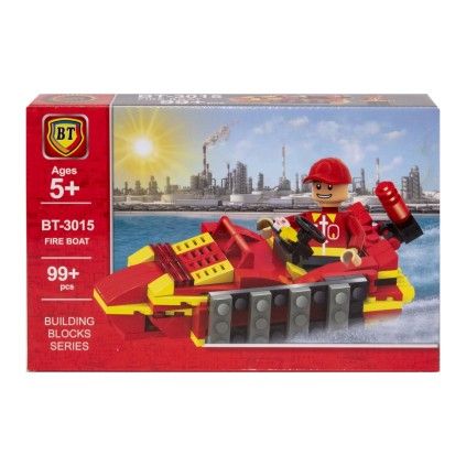 بسته لگو 99 تکه bt قایق آتش نشانی 3015 firefighting boat | شهر اسباب بازی
