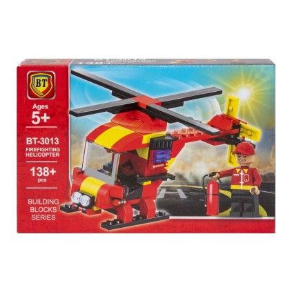 بسته لگو 138 تکه bt هلیکوپتر آتش نشانی 3013 firefighting helicopter | شهر اسباب بازی