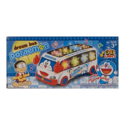 ماشین اتوبوس موزیکال و چراغدار 3 بعدی دورامون 767 doraemon | شهر اسباب بازی