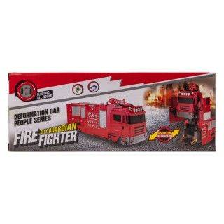 ماشین آتش نشانی موزیکال و چراغدار تبدیل شونده 6658 fire fighter  | شهر اسباب بازی