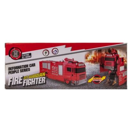 ماشین آتش نشانی موزیکال و چراغدار تبدیل شونده 6658 fire fighter  | شهر اسباب بازی