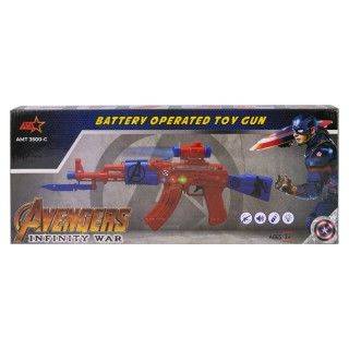 تفنگ باطریخور کاپیتان امریکایی چراغدار 3500 | شهر اسباب بازی