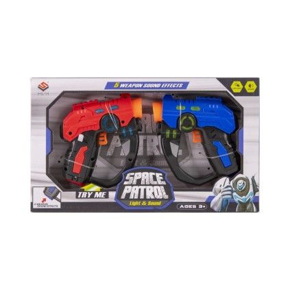 تفنگ موزیکال و چراغدار 2 عددی 869 space patrol | شهر اسباب بازی