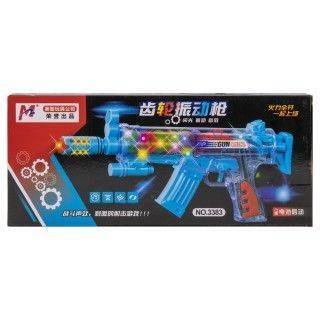 تفنگ موزیکال و چراغدار چرخ دنده ای 3383 gun special | شهر اسباب بازی