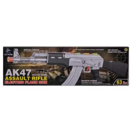 تفنگ کلاشینکف موزیکال و چراغدار 7622 | شهر اسباب بازی