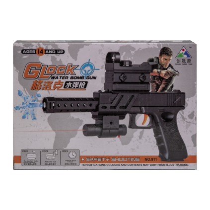 تفنگ کلت تیر ژله ای دوربین و لیزر دار 911 | شهر اسباب بازی