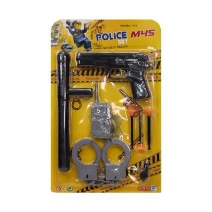 تفنگ پلیسیm45باطوم کلت دستبند | شهر اسباب بازی