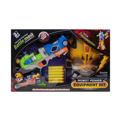 تفنگ تبدیل شونده کلت با تیر فومی به همراه ماسک | شهر اسباب بازی