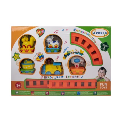 قطار موزیکال باری نشکن حیوانات بزرگ 8100-12 | شهر اسباب بازی