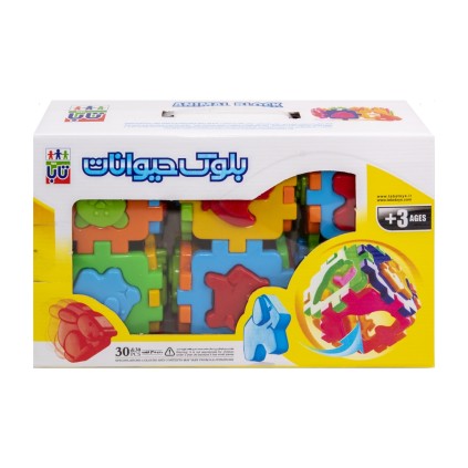 بسته لگو آموزشی بلوک حیوانات 30 تکه تابا | شهر اسباب بازی