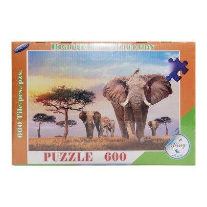 پازل 600 تکه طرح فیل | شهر اسباب بازی