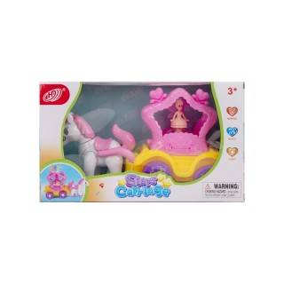 اسب و کالاسکه موزیکال و چراغدار 9028 stars carriage | شهر اسباب بازی