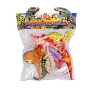 ست دایناسور نرم 6 عددی | شهر اسباب بازی