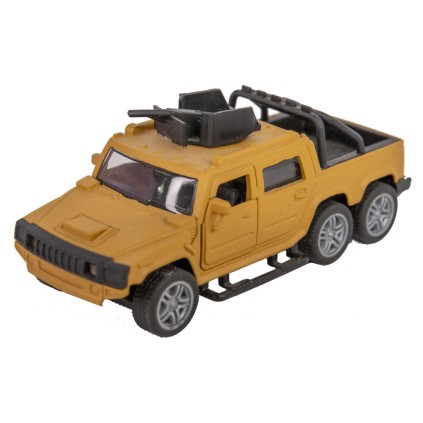 ماشین فلزی هامر وانت با مسلسل دربازشو موزیکال 1115 | شهر اسباب بازی