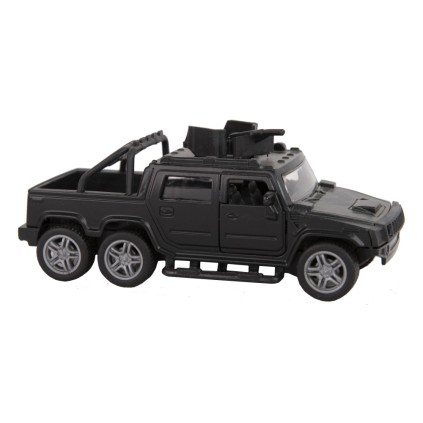 ماشین فلزی هامر وانت با مسلسل دربازشو موزیکال 1115 | شهر اسباب بازی