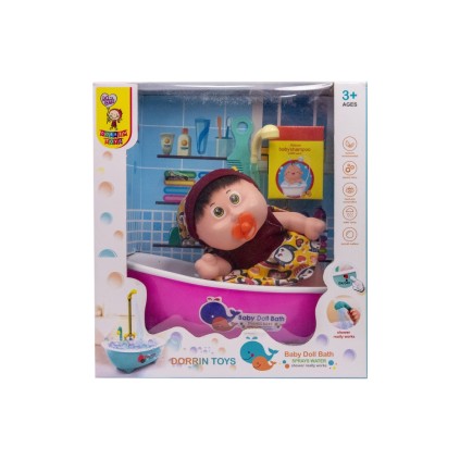 عروسک با وان حمام باطریخور 3723 | شهر اسباب بازی