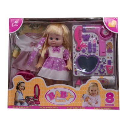 عروسک جیشی با لوازم آرایشی و لباس 688 | شهر اسباب بازی