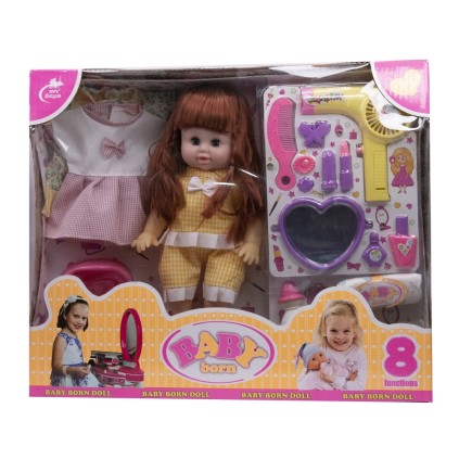 عروسک جیشی با لوازم آرایشی و لباس 688 | شهر اسباب بازی