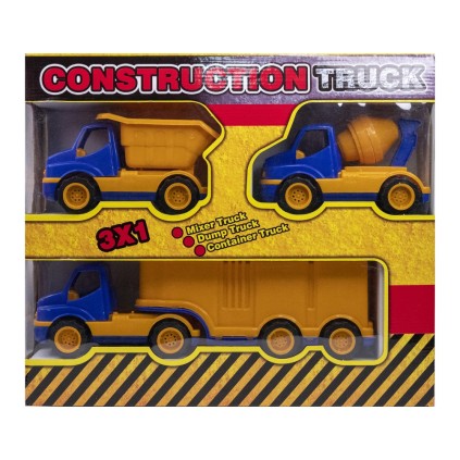 ست ماشین راهسازی 3 عددی روی دی | شهر اسباب بازی