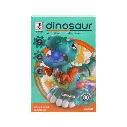 دایناسور موزیکال چراغدار ZR158 | شهر اسباب بازی