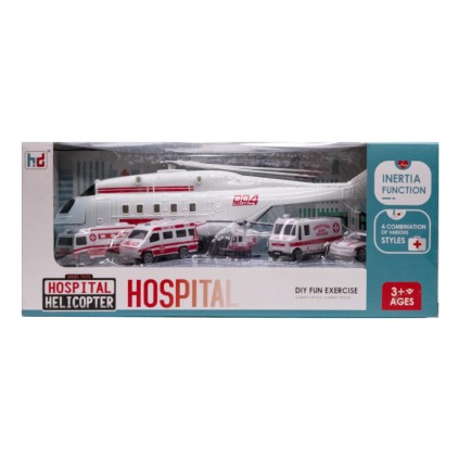 پک هلی کوپتر با ماشین امدادی 1619-3 | شهر اسباب بازی