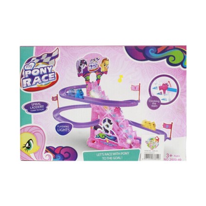 پله سرسره پونی باطری خور 2689-39 | شهر اسباب بازی