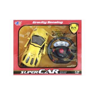 ماشین لامبورگینی کنترلی فرمانی در سقف باز شو شارژی | شهر اسباب بازی