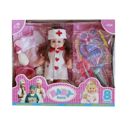 عروسک جیشی با لوازم دکتری 644-12 | شهر اسباب بازی