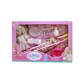 عروسک جیشی موزیکال با کالسکه 655-10 | شهر اسباب بازی