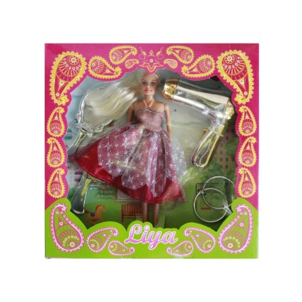 عروسک باربی به همراه سشوار1472 | شهر اسباب بازی