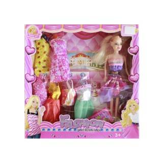 عروسک باربی با 7 دست لباس 2301 | شهر اسباب بازی