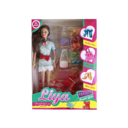 ست عروسک باربی با کفش کیف11002 | شهر اسباب بازی